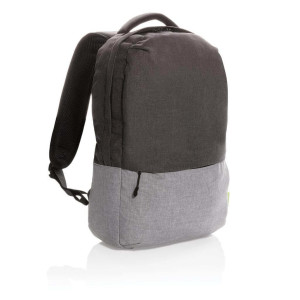 Duo color RPET 15.6" RFID laptop backpack PVC free - Reklamnepredmety