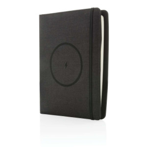 Air 5W RPET wireless charging notebook cover A5 - Reklamnepredmety