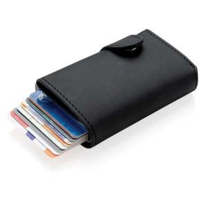 Standard aluminium RFID cardholder with PU wallet - Reklamnepredmety