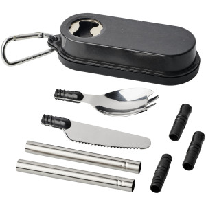 Giles wheat straw cutlery set with bottle opener