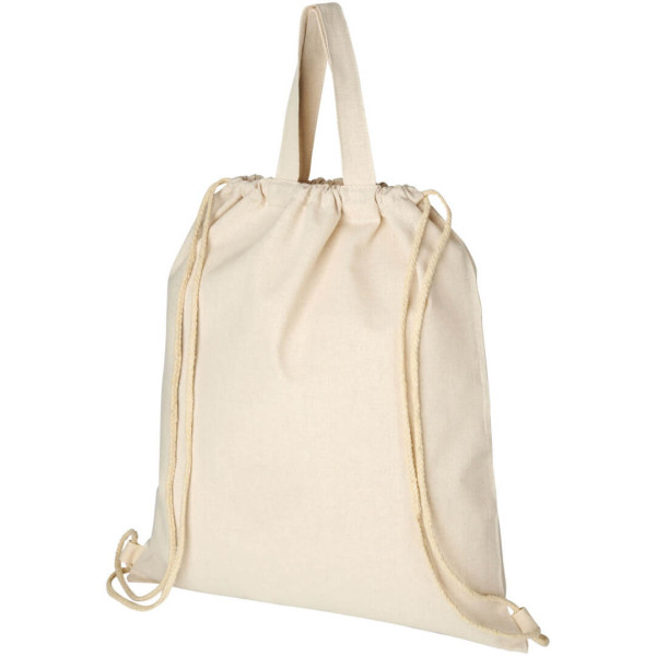 Pheebs 210 g/m² recycled cotton drawstring backpack