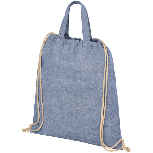 Pheebs 210 g/m² recycled cotton drawstring backpack