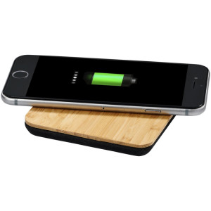 Leaf bamboo and fabric wireless charging pad - Reklamnepredmety