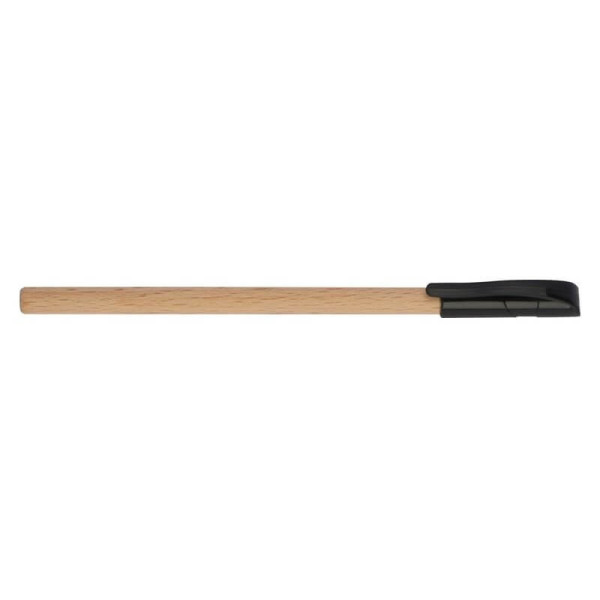 Wooden ballpen with black plastic cap