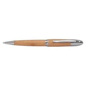 Metal twist ballpen with bamboo coating - Reklamnepredmety