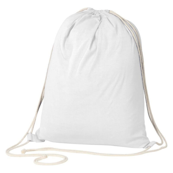 ECO Tex certified Gymbag from environmentally friendly cotton (140g/m)