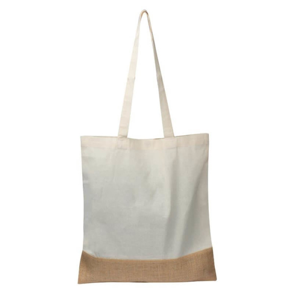 Carrying bag with jute bottom