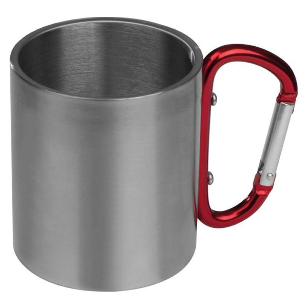 Metal mug with snap hook