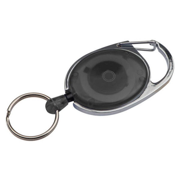 Retractable keyring with carabiner