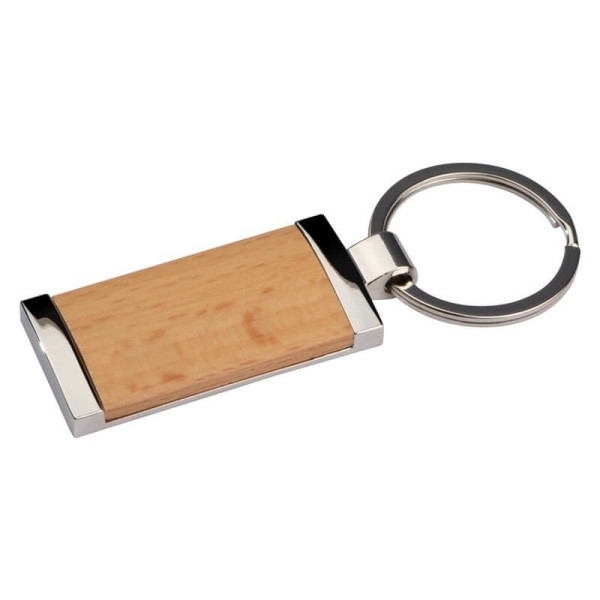 Keyring with wooden stick