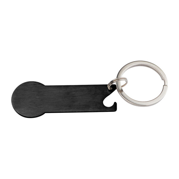 Keyring with shopping cart chip