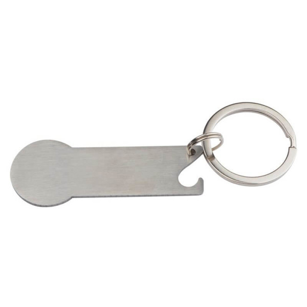 Keyring with shopping cart chip