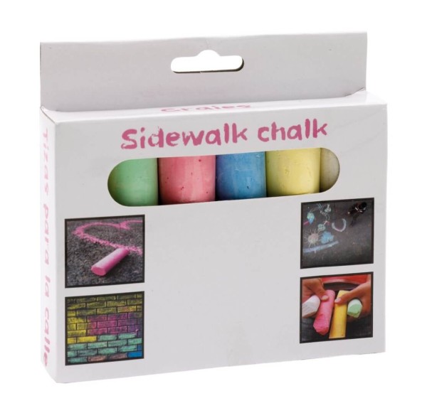 6 pieces of coloured chalk "Street"