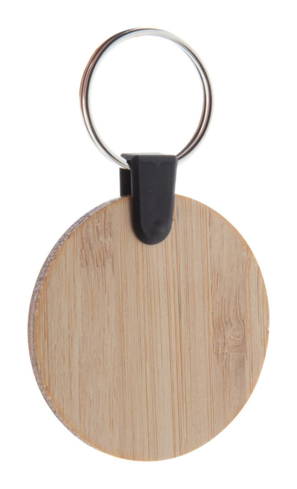 Bambry oval keyring made of bamboo