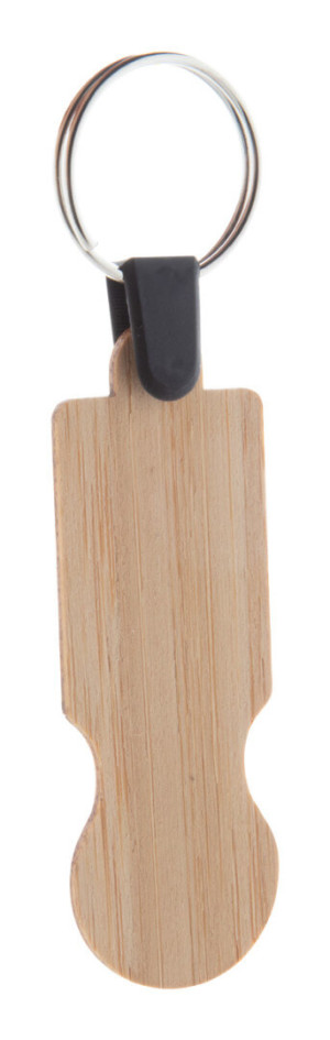 BooCart key chain with bamboo token - Reklamnepredmety