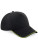 CB25c Authentic 5 Panel Cap - Piped Peak - CB25c_Black_Lime-Green - variant Ls 1000294038