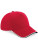 CB25c Authentic 5 Panel Cap - Piped Peak - CB25c_Classic-Red_Black_White - variant Ls 1000294041