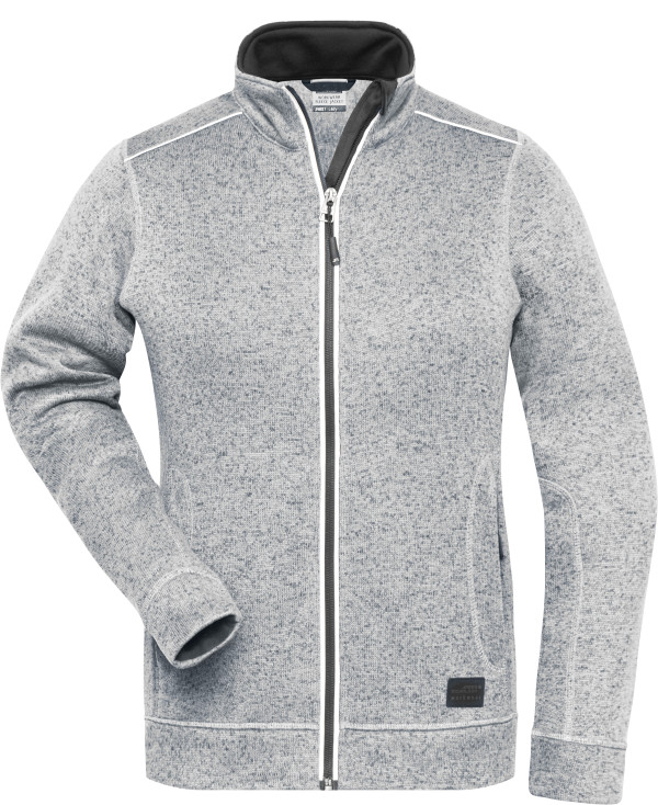 Ladies' Workwear Knitted Fleece Jacket -Solid-