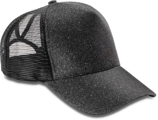 5 Panel Mesh Sparkle Cap "New York"