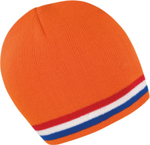 Beanie with contrasting stripes - Reklamnepredmety