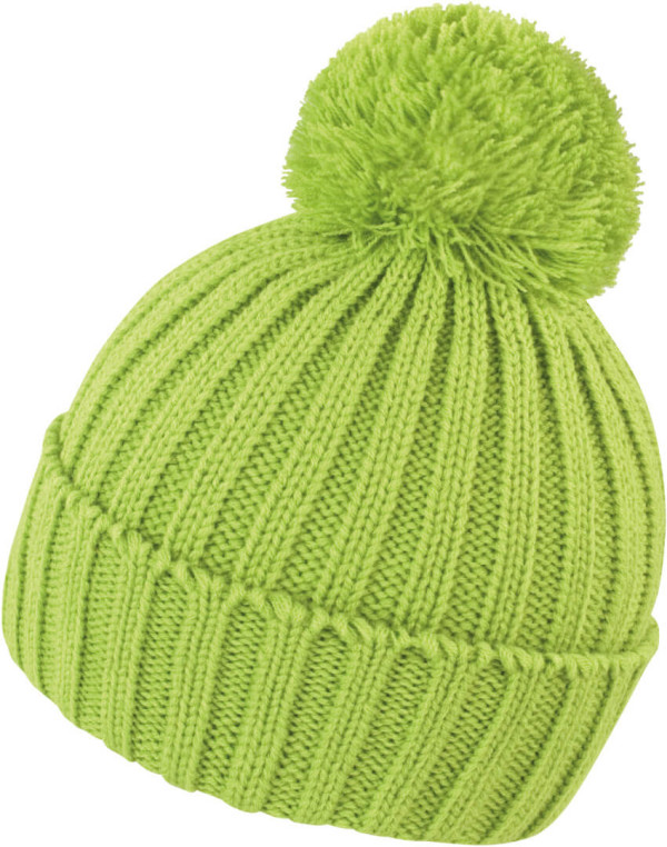 Knitted Hat with Pompon