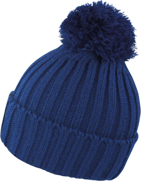 Knitted Hat with Pompon