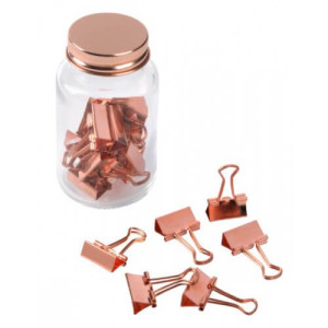 COPPER CLAMP binder clips in a jar - Reklamnepredmety