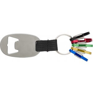 Aluminium key holder with bottle opener and carabiners - Reklamnepredmety