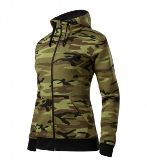 Camo Zipper Mikina dámska - Reklamnepredmety