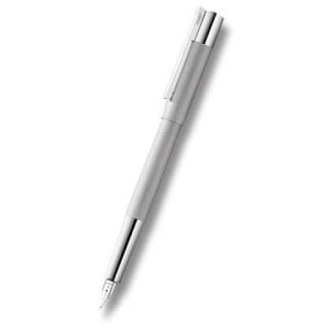 Lamy Scala Brushed Steel - fountain pen, tip F - Reklamnepredmety