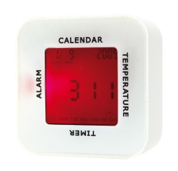 Colourful desk alarm clock "4 in 1"