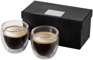 Boda 2-piece glass espresso cup set - Reklamnepredmety