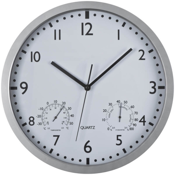 Wall clock, white display