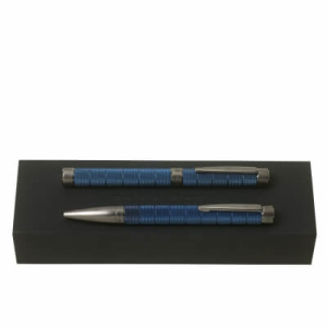 Set Pillar Blue (ballpoint pen & rollerball pen) - Reklamnepredmety
