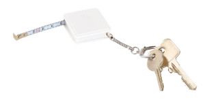 Key ring "Smallsize" with measuring tape, 1m - Reklamnepredmety