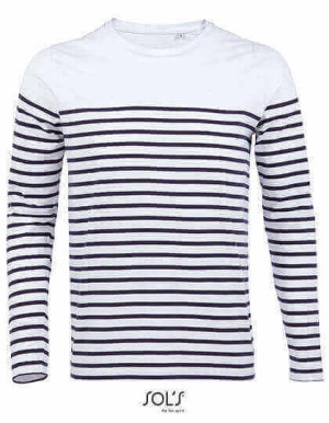 L03099 Men´s Long Sleeve Striped T-Shirt Matelot - Reklamnepredmety