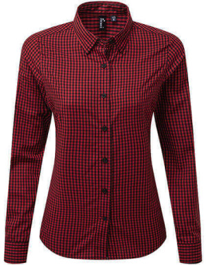 PW352 Maxton Check Womens Long Sleeve Shirt - Reklamnepredmety