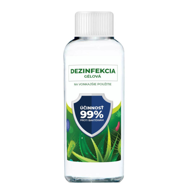 Antibacterial gel in clear bottle  90 ml