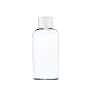 Transparent bottle with a white cap of 80 ml - Reklamnepredmety