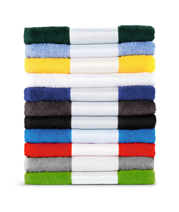 PRINT bath towel with printable border 70 × 140 cm – various colors
