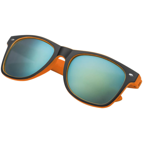 Bicoloured sunglasses with mirrored lenses