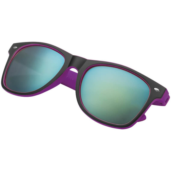 Bicoloured sunglasses with mirrored lenses