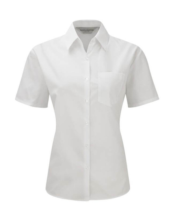 Short Sleeve Poplin Blouse