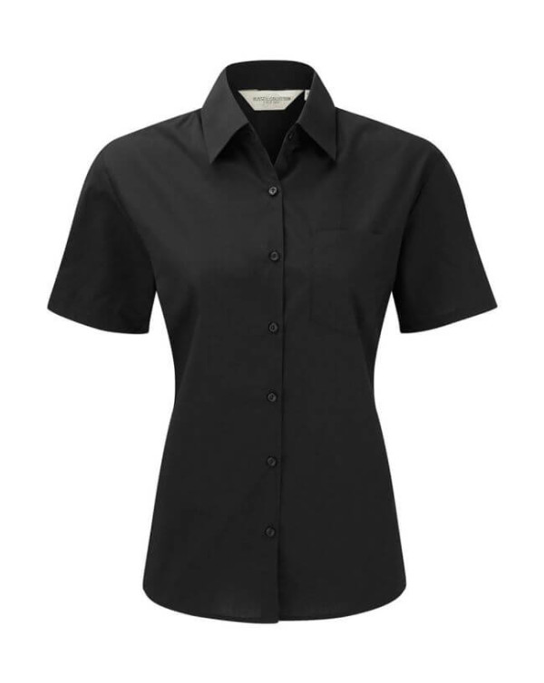 Short Sleeve Poplin Blouse