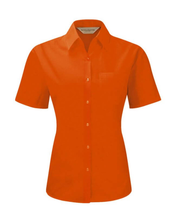 Short Sleeve Poplin Blouse