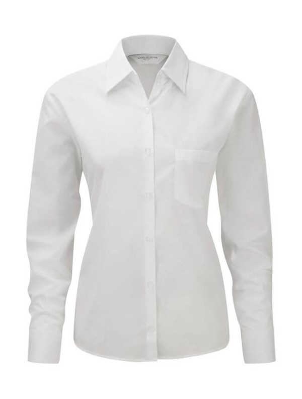 Long Sleeve Poplin Blouse