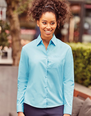 Long Sleeve Poplin Blouse - Reklamnepredmety