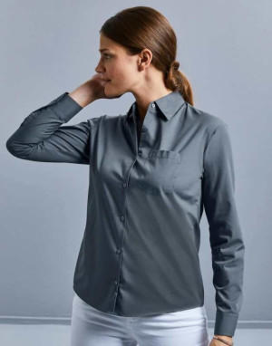 Long Sleeve Poplin Blouse - Reklamnepredmety