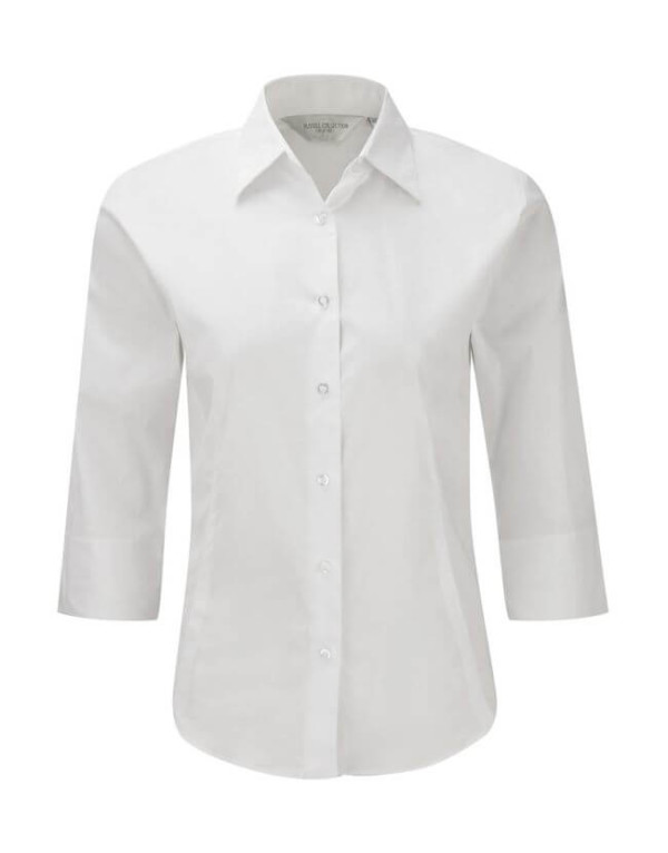 Fitted Blouse with 3/4 Sleeves