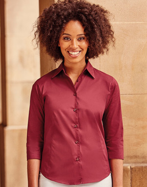 Fitted Blouse with 3/4 Sleeves - Reklamnepredmety